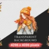 Rustic Autumn Watercolor Clipart Bundle - 460+ transparent PNG, Warm seasonal graphics, Harvest decor art, Commercial use, Digital download