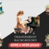 Piano Watercolor Clipart Bundle - 492+ transparent PNG, Musical instrument graphics, Melodic piano keys, Commercial use, Digital download