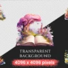 Fairytale Books Watercolor Clipart Bundle - 248+ transparent PNG, Cute storybook graphics, Magical images, Commercial use, Digital download