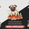 Pugs Watercolor Clipart Bundle - 345+ transparent PNG, Charming pug illustrations, Playful puppy graphics, Commercial use, Digital download