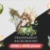 Fairies Watercolor Clipart Bundle - 1113+ transparent PNG, Whimsical fairytale graphics, Magical pixie art, Commercial use, Digital download