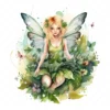 19 High-Quality Garden Fairy Clipart - Garden fairy digital watercolor JPG instant download for commercial use - Digital download
