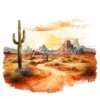 20 High-Quality Desert Clipart - Desert digital watercolor JPG instant download for commercial use - Digital download