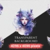 Nightforest Fairies Watercolor Clipart Bundle - 197+ transparent PNG, Magical illustrations, Fantasy images, Commercial use,Digital download