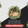 Whispering Woods Watercolor Clipart Bundle - 440+ transparent PNG, Mystical forest graphics, Enchanted art, Commercial use, Digital download
