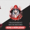 Gothic Witches Watercolor Clipart Bundle - 295+ transparent PNG, Fantasy fairytale graphics, Enchanting png, Commercial use,Digital download