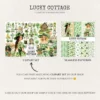 Lucky Cottage Seamless Patterns, Shamrock floral JPEG, Green celtic pattern, St. patrick’s day repeating pattern, Digital scrapbook paper
