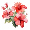 20 High-Quality Hibiscus Plant Clipart - Hibiscus plant digital watercolor JPG instant download for commercial use - Digital download