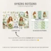 Spring Notions Seamless Patterns, Floral season JPEG, Cute springtime pattern, Meadow flowers repeating pattern, Digital scrapbook paper