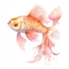 20 High-Quality Baby Pink Koi Fish Clipart - Koi fish digital watercolor JPG instant download for commercial use - Digital download
