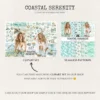 Coastal Serenity Seamless Patterns, Seaside JPEG, Starfish pattern, Coral, Pebbles, Summer beach repeating pattern, Digital scrapbook paper