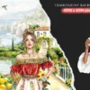 Italian Vibes Watercolor Clipart Set - 240+ transparent PNG, Italian summer graphics, Mediterranean images, Commercial use, Digital download
