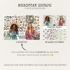 Moroccan Escape Seamless Patterns, Middle eastern JPEG, Floral pattern, Pampas, Moroccan tiles repeating pattern, Digital scrapbook paper