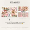 Viva Mexico Seamless Patterns, Cinco de Mayo JPEG, Pinata & cactus pattern, Guitar, Tequila repeating pattern, Digital scrapbook paper