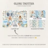 Globe Trotter Seamless Patterns, Traveling summer JPEG, Seashell pattern, Airplane, Travel memory repeating pattern, Digital scrapbook paper