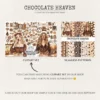 Chocolate Heaven Seamless Patterns, Chocolate Delights JPEG, Sweets pattern, Cupcake, Pastries repeating pattern, Digital scrapbook paper