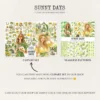 Sunny Days Seamless Patterns, Sunflower summer JPEG, Gingham pattern, Floral summer, Cozy summer repeating pattern, Digital scrapbook paper