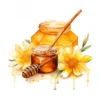 20 High-Quality Honey Clipart - Honey bee digital watercolor JPG instant download for commercial use - Digital download