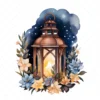 20 High-Quality Night Lanterns Clipart - Night lanterns digital watercolor JPG instant download for commercial use - Digital download