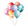 20 High-Quality Colorful Balloons Clipart - Colorful balloons digital watercolor JPG instant download for commercial use - Digital download