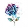 19 High-Quality Galaxy Flowers Clipart - Galaxy flowers digital watercolor JPG instant download for commercial use - Digital download