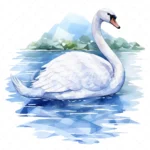 19 High-Quality Swan Origami Clipart - Swan origami digital watercolor JPG instant download for commercial use - Digital download