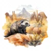 20 High-Quality Honey Badger Clipart - Honey badger digital watercolor JPG instant download for commercial use - Digital download