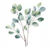 20 High-Quality Eucalyptus Clipart - Eucalyptus digital watercolor JPG instant download for commercial use - Digital download