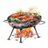 20 High-Quality BBQ Grill at Clipart - BBQ grill digital watercolor JPG instant download for commercial use - Digital download