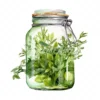 20 High-Quality Herbs Jar Clipart - Herbs jar digital watercolor JPG instant download for commercial use - Digital download