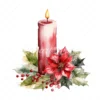 19 High-Quality Christmas Candles Clipart - Christmas candles digital watercolor JPG instant download for commercial use - Digital download