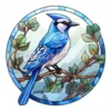 20 High-Quality Blue Jay Stained Glass Clipart - Blue jay digital watercolor JPG instant download for commercial use - Digital download