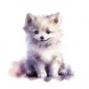 20 High-Quality Fluffy Sitting Dogs Clipart - Fluffy dogs digital watercolor JPG instant download for commercial use - Digital download