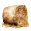 19 High-Quality Hay Bale Clipart - Hay bale digital watercolor JPG instant download for commercial use - Digital download