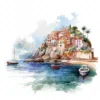 19 High-Quality Italian Seaside Clipart - Italian seaside digital watercolor JPG instant download for commercial use - Digital download
