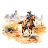 18 High-Quality Horse Riding in Desert Clipart - Horse riding digital watercolor JPG instant download for commercial use - Digital download