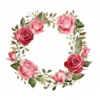 20 High-Quality Roses Wreath Clipart - Roses wreath digital watercolor JPG instant download for commercial use - Digital download