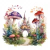20 High-Quality Enchanted Fairy Forest Clipart - Fairy forest digital watercolor JPG instant download for commercial use - Digital download