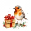 20 High-Quality Robin Bird on Gifts Clipart - Robin bird gifts digital watercolor JPG instant download for commercial use - Digital download