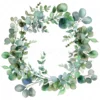 20 High-Quality Eucalyptus Wreath Clipart - Eucalyptus wreath digital watercolor JPG instant download for commercial use - Digital download