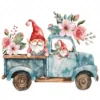 19 High-Quality Gnomes in Pickup Truck Clipart - Gnomes pickup digital watercolor JPG instant download for commercial use - Digital download
