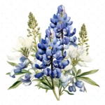 17 High-Quality Floral Bluebonnet Clipart - Bluebonnet digital watercolor JPG instant download for commercial use - Digital download