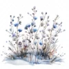 22 High-Quality Winter Wildflowers Clipart - Winter wildflowers watercolor JPG instant download for commercial use - Digital download