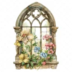 20 High-Quality Victorian Windows Set-2 Clipart - Victorian windows watercolor JPG instant download for commercial use - Digital download
