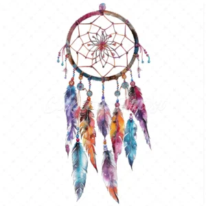 20 High-Quality Gothic Dreamcatcher Clipart - Dreamcatcher digital watercolor JPG instant download for commercial use - Digital download