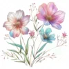19 High-Quality Wild Flower Clipart - Colorful wild flower digital watercolor JPG instant download for commercial use - Digital download