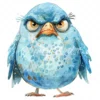 21 High-Quality Cute Grumpy Birds Clipart - Cute grumpy birds digital watercolor JPG instant download for commercial use - Digital download