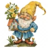23 High-Quality Cute Spring Gnomes Clipart - Cute spring gnome digital watercolor JPG instant download for commercial use - Digital download