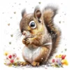 24 High-Quality Cute Baby Squirrel Clipart - Cute baby squirrel digital watercolor JPG instant download for commercial use -Digital download