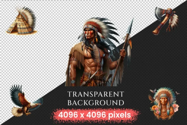 Native America PNG Clipart Collection - 52 PNG, Cultural illustrations png, Traditional graphics art, Commercial use, Digital download